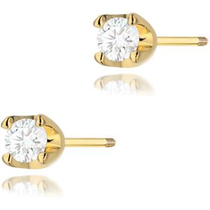 Inny producent Złote kolczyki K0034 Diament 2 x 0,08ct żółte złoto sztyft zakręcany pr. 585 Inny producent Złote kolczyki K0034 Diament 2 x 0,08ct żółte złoto sztyft zakręcany pr. 585