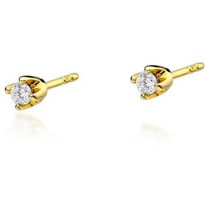 Inny producent Złote kolczyki K0034 Diament 2 x 0,10ct żółte złoto pr. 585 Inny producent Złote kolczyki K0034 Diament 2 x 0,10ct żółte złoto pr. 585