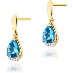 Inny producent Złote kolczyki K0051 Topaz 2 x 1,40ct żółte złoto pr. 585 Inny producent Złote kolczyki K0051 Topaz 2 x 1,40ct żółte złoto pr. 585