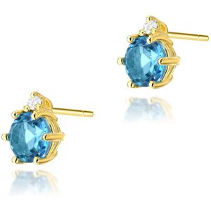 Inny producent Złote kolczyki K0076 Topaz 2 x 0,50ct żółte złoto pr. 585 Inny producent Złote kolczyki K0076 Topaz 2 x 0,50ct żółte złoto pr. 585