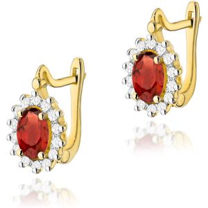 Inny producent Złote kolczyki K0182 Granat 2 x 0,50ct żółte złoto pr. 585 Inny producent Złote kolczyki K0182 Granat 2 x 0,50ct żółte złoto pr. 585