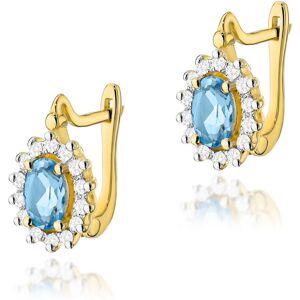 Inny producent Złote kolczyki K0182 Topaz 2 x 0,50ct żółte złoto pr. 585 Inny producent Złote kolczyki K0182 Topaz 2 x 0,50ct żółte złoto pr. 585