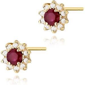 Inny producent Złote kolczyki K0185 Rubin 2 x 0,15ct żółte złoto pr. 585 Inny producent Złote kolczyki K0185 Rubin 2 x 0,15ct żółte złoto pr. 585