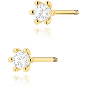 Inny producent Złote kolczyki K0222 Diament 2 x 0,10ct żółte złoto sztyft zakręcany pr. 585 Inny producent Złote kolczyki K0222 Diament 2 x 0,10ct żółte złoto sztyft zakręcany pr. 585