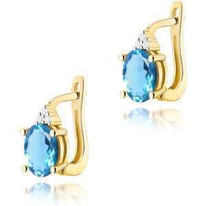 Inny producent Złote kolczyki K0308 Topaz 2 x 0,90ct żółte złoto pr. 585 Inny producent Złote kolczyki K0308 Topaz 2 x 0,90ct żółte złoto pr. 585