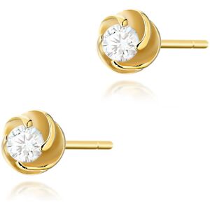 Inny producent Złote kolczyki K0329 Diament 2 x 0,10ct żółte złoto pr. 585 Inny producent Złote kolczyki K0329 Diament 2 x 0,10ct żółte złoto pr. 585