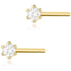 Inny producent Złote kolczyki K0501 Diament 2 x 0,04ct żółte złoto pr. 585 Inny producent Złote kolczyki K0501 Diament 2 x 0,04ct żółte złoto pr. 585