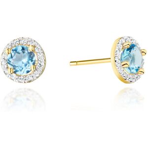 Inny producent Złote kolczyki K0509 Topaz 2 x 0,60ct żółte złoto pr. 585 Inny producent Złote kolczyki K0509 Topaz 2 x 0,60ct żółte złoto pr. 585
