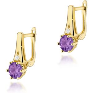 Inny producent Złote kolczyki K0572 Ametyst 2 x 0,50ct żółte złoto pr. 585 Inny producent Złote kolczyki K0572 Ametyst 2 x 0,50ct żółte złoto pr. 585