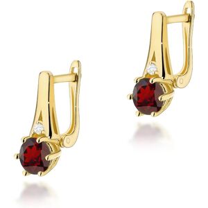 Inny producent Złote kolczyki K0572 Granat 2 x 0,50ct żółte złoto pr. 585 Inny producent Złote kolczyki K0572 Granat 2 x 0,50ct żółte złoto pr. 585