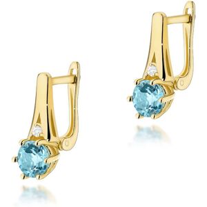 Inny producent Złote kolczyki K0572 Topaz 2 x 0,50ct żółte złoto pr. 585 Inny producent Złote kolczyki K0572 Topaz 2 x 0,50ct żółte złoto pr. 585