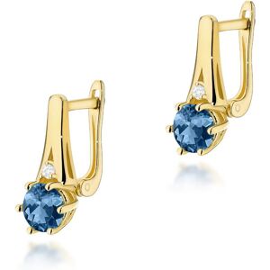 Inny producent Złote kolczyki K0572 Topaz London Blue 2 x 0,50ct żółte złoto pr. 585 Inny producent Złote kolczyki K0572 Topaz London Blue 2 x 0,50ct żółte złoto pr. 585