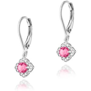Inny producent Złote kolczyki Różowy Topaz 2 x 0,30ct białe złoto pr. 585 Inny producent Złote kolczyki Różowy Topaz 2 x 0,30ct białe złoto pr. 585
