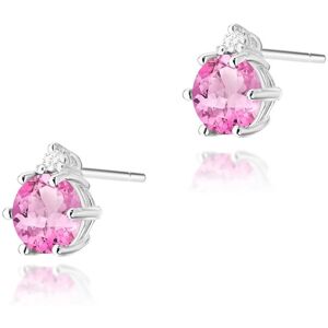 Inny producent Złote kolczyki Różowy Topaz 2 x 0,60ct białe złoto pr. 585 Inny producent Złote kolczyki Różowy Topaz 2 x 0,60ct białe złoto pr. 585