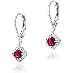 Inny producent Złote kolczyki Rubin 2 x 0,30ct białe złoto pr. 585 Inny producent Złote kolczyki Rubin 2 x 0,30ct białe złoto pr. 585