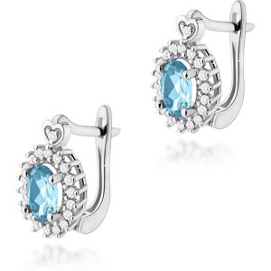 Inny producent Złote kolczyki Topaz 2 x 0,50ct białe złoto pr. 585 Inny producent Złote kolczyki Topaz 2 x 0,50ct białe złoto pr. 585