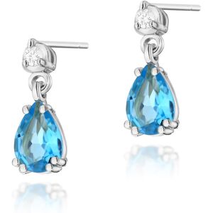 Inny producent Złote kolczyki Topaz 2 x 0,90ct białe złoto pr. 585 Inny producent Złote kolczyki Topaz 2 x 0,90ct białe złoto pr. 585