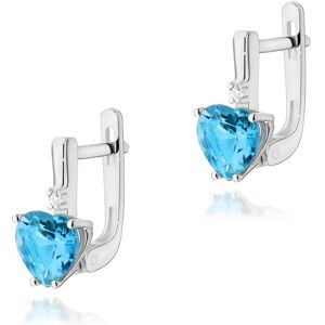 Inny producent Złote kolczyki Topaz 2 x 1,20ct białe złoto pr. 585 Inny producent Złote kolczyki Topaz 2 x 1,20ct białe złoto pr. 585