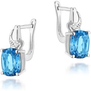 Inny producent Złote kolczyki Topaz 2 x 2,40ct białe złoto pr. 585 Inny producent Złote kolczyki Topaz 2 x 2,40ct białe złoto pr. 585