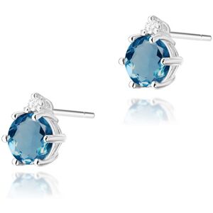 Inny producent Złote kolczyki Topaz London Blue 2 x 0,50ct białe złoto pr. 585 Inny producent Złote kolczyki Topaz London Blue 2 x 0,50ct białe złoto pr. 585