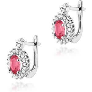 Inny producent Złote kolczyki Topaz Różowy 2 x 0,50ct białe złoto pr. 585 Inny producent Złote kolczyki Topaz Różowy 2 x 0,50ct białe złoto pr. 585