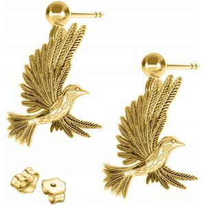 LAREZO Złote Kolczyki z Kolibrem Ptak Kiwi Bird Ptaki Kolibry SREBRO 925 LAREZO Złote Kolczyki z Kolibrem Ptak Kiwi Bird Ptaki Kolibry SREBRO 925
