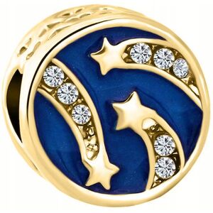LAREZO Złoty Charms Gwiazdy Stars Kosmos Cyrkonie Gwiazdki Emalia SREBRO 925 LAREZO Złoty Charms Gwiazdy Stars Kosmos Cyrkonie Gwiazdki Emalia SREBRO 925
