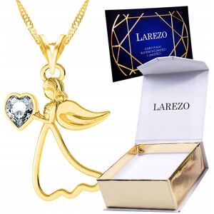 LAREZO Złoty Naszyjnik 925 Pozłacany z Aniołkiem Anioł Little Angel z Cyrkonią 24K LAREZO Złoty Naszyjnik 925 Pozłacany z Aniołkiem Anioł Little Angel z Cyrkonią 24K