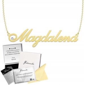 Radziszewska Złoty Naszyjnik z Imieniem Magdalena Łańcuszek SREBRO 925 DEDYKACJA GRATIS Radziszewska Złoty Naszyjnik z Imieniem Magdalena Łańcuszek SREBRO 925 DEDYKACJA GRATIS