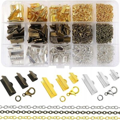 Inny producent BIŻUTERIA ZESTAW 498 SZTUK METALOWY ZŁOTY SREBRNY BRĄZOWY DO MAJSTERKOWANIA Inny producent BIŻUTERIA ZESTAW 498 SZTUK METALOWY ZŁOTY SREBRNY BRĄZOWY DO MAJSTERKOWANIA