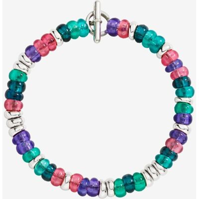 Bracciale Rondelle in argento 925 e plastica riciclata Adulto unisex DODO Rondelle plain DBC5004_RONDE_VI0AG Bracciale Rondelle in argento 925 e plastica riciclata Adulto unisex DODO Rondelle plain DBC5004_RONDE_VI0AG