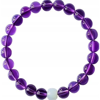 Inny producent BRANSOLETKA 6MM AMETYSTOWA JADEITOWA ROZCIĄGLIWA KAMIENIE SZLACHETNE MODNA Inny producent BRANSOLETKA 6MM AMETYSTOWA JADEITOWA ROZCIĄGLIWA KAMIENIE SZLACHETNE MODNA