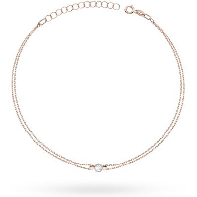 Inny producent Bransoletka Diament 0,10ct różowe złoto pr. 585 Inny producent Bransoletka Diament 0,10ct różowe złoto pr. 585