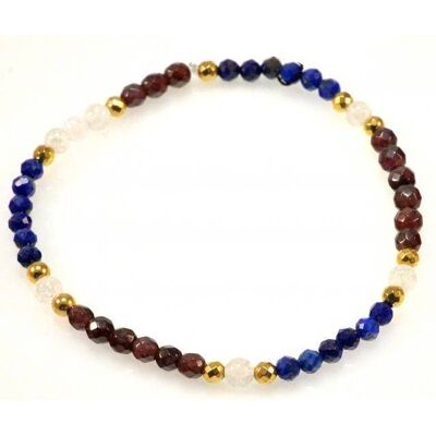 Inny producent Bransoletka Granat Lapis 925 Inny producent Bransoletka Granat Lapis 925
