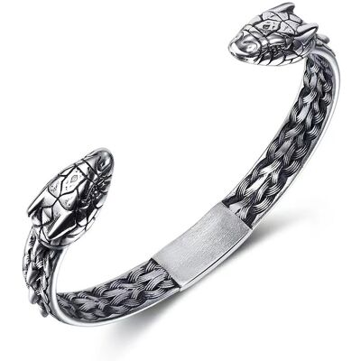 Inny producent Bransoletka męska stalowa BANGLA kruki VIKINGS Inny producent Bransoletka męska stalowa BANGLA kruki VIKINGS
