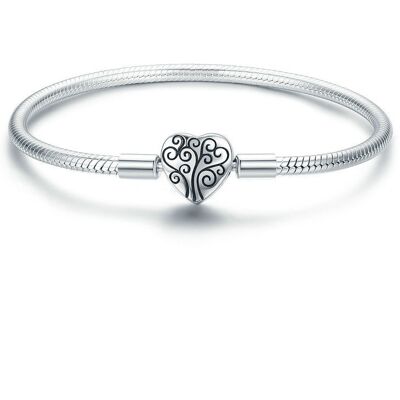 Yongsu Bransoletka modułowa baza do Charms SREBRO 925 Serce Drzewo Rodzinne 19 cm Yongsu Bransoletka modułowa baza do Charms SREBRO 925 Serce Drzewo Rodzinne 19 cm