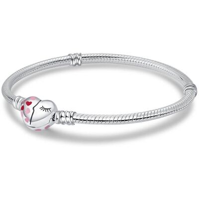 Yongsu Bransoletka modułowa baza do Charms SREBRO 925 Serce Oczko 19 cm Yongsu Bransoletka modułowa baza do Charms SREBRO 925 Serce Oczko 19 cm