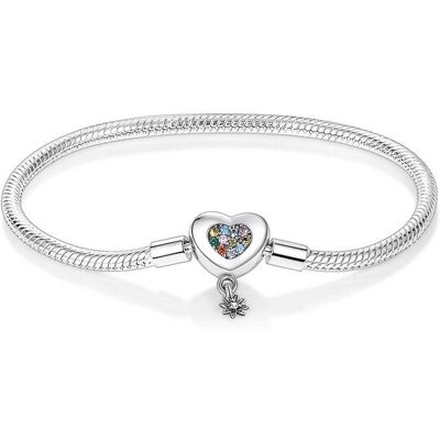 Yongsu Bransoletka modułowa baza do Charms SREBRO 925 Serce 17 cm Yongsu Bransoletka modułowa baza do Charms SREBRO 925 Serce 17 cm