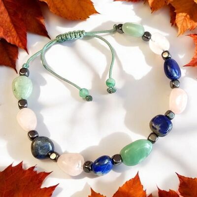 Inny producent Bransoletka przyjaźni bransoletka z Awenturynem Lapis Lazuli i Kamieniem Księżycowym Inny producent Bransoletka przyjaźni bransoletka z Awenturynem Lapis Lazuli i Kamieniem Księżycowym