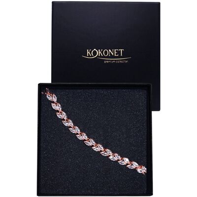 KOKONET Bransoletka ROSE GOLD złoto Piękna ślubna LISTKI KOKONET Bransoletka ROSE GOLD złoto Piękna ślubna LISTKI