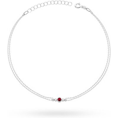 Inny producent Bransoletka Rubin 0,15ct białe złoto pr. 585 Inny producent Bransoletka Rubin 0,15ct białe złoto pr. 585