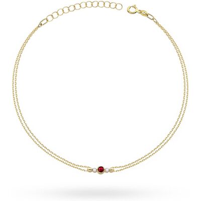 Inny producent Bransoletka Rubin 0,15ct żółte złoto pr. 585 Inny producent Bransoletka Rubin 0,15ct żółte złoto pr. 585