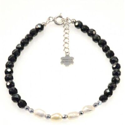 Inny producent Bransoletka Spinel Perła 925 Inny producent Bransoletka Spinel Perła 925