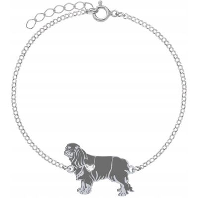 Radziszewska Bransoletka Srebrna z King Charles Spaniel 925 Prezent Łańcuszek GRAWER Radziszewska Bransoletka Srebrna z King Charles Spaniel 925 Prezent Łańcuszek GRAWER