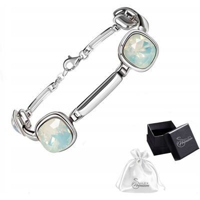 ulex premium Bransoletka srebro 925 Elegancka Damska Bransoleta Kryształ White Opal ulex premium Bransoletka srebro 925 Elegancka Damska Bransoleta Kryształ White Opal