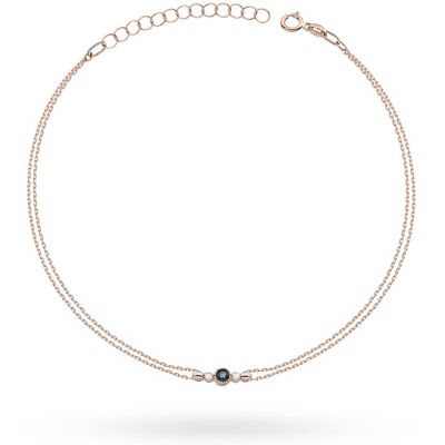 Inny producent Bransoletka Szafir 0,15ct różowe złoto pr. 585 Inny producent Bransoletka Szafir 0,15ct różowe złoto pr. 585