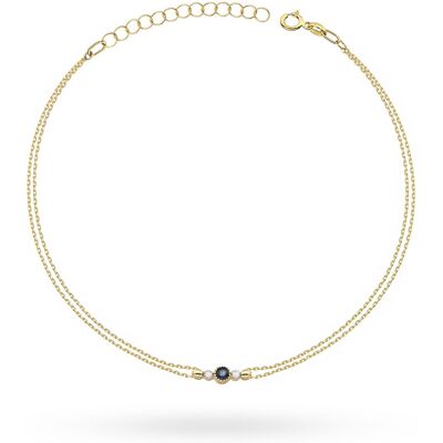 Inny producent Bransoletka Szafir 0,15ct żółte złoto pr. 585 Inny producent Bransoletka Szafir 0,15ct żółte złoto pr. 585