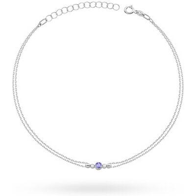 Inny producent Bransoletka Tanzanit 0,15ct białe złoto pr. 585 Inny producent Bransoletka Tanzanit 0,15ct białe złoto pr. 585
