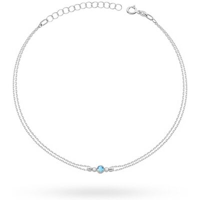 Inny producent Bransoletka Topaz 0,15ct białe złoto pr. 585 Inny producent Bransoletka Topaz 0,15ct białe złoto pr. 585