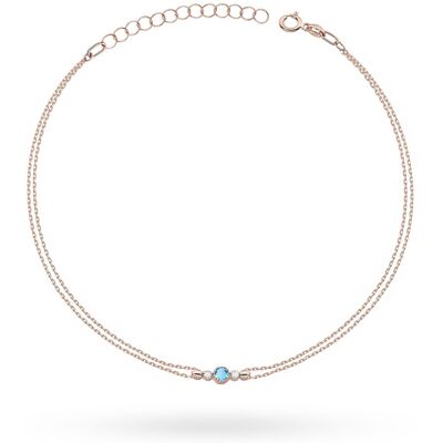 Inny producent Bransoletka Topaz 0,15ct różowe złoto pr. 585 Inny producent Bransoletka Topaz 0,15ct różowe złoto pr. 585